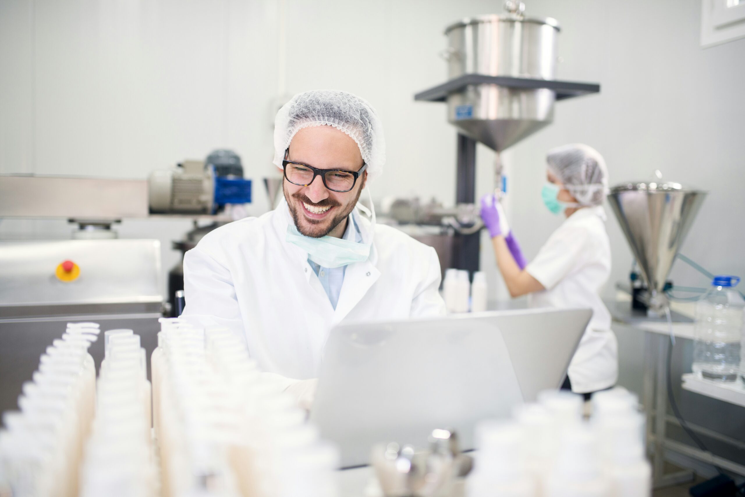 Soap production line inside a turnkey soap manufacturing facility